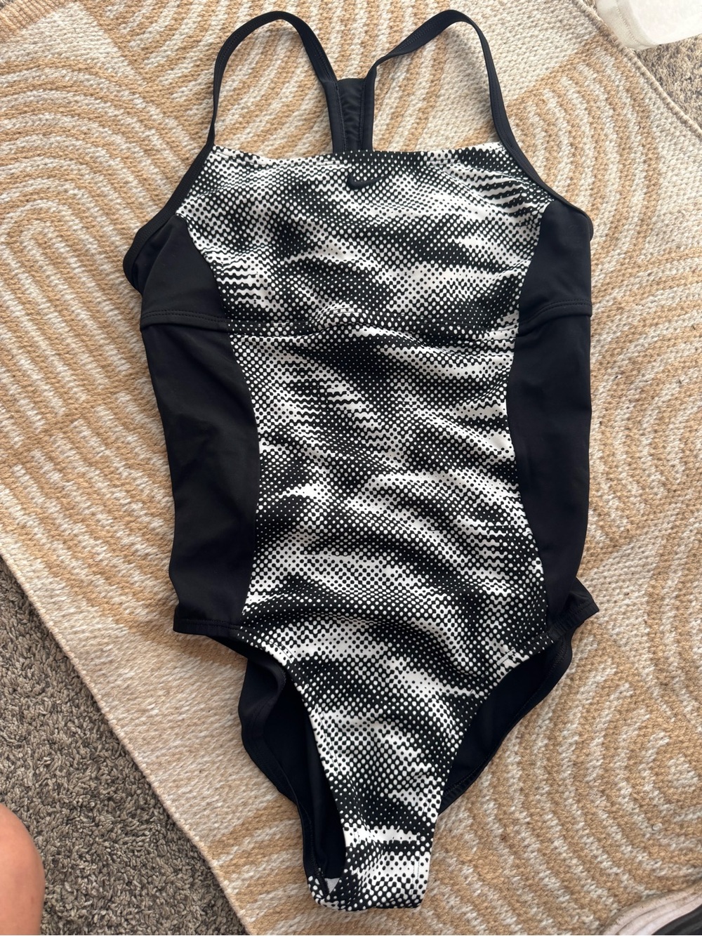 Women’s Nike Black & White One-Piece Swimsuit
